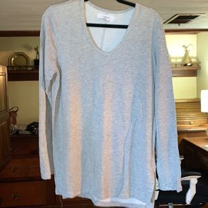 Top shop long sleeve grey tunic